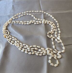 Vintage 14K Gold Clasp Fresh Water Pearls Professionally Knotted Strand Long 74"